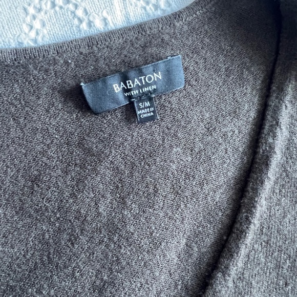 Babaton wool blend oversized sweater, pockets, S, olive green - Picture 4 of 5